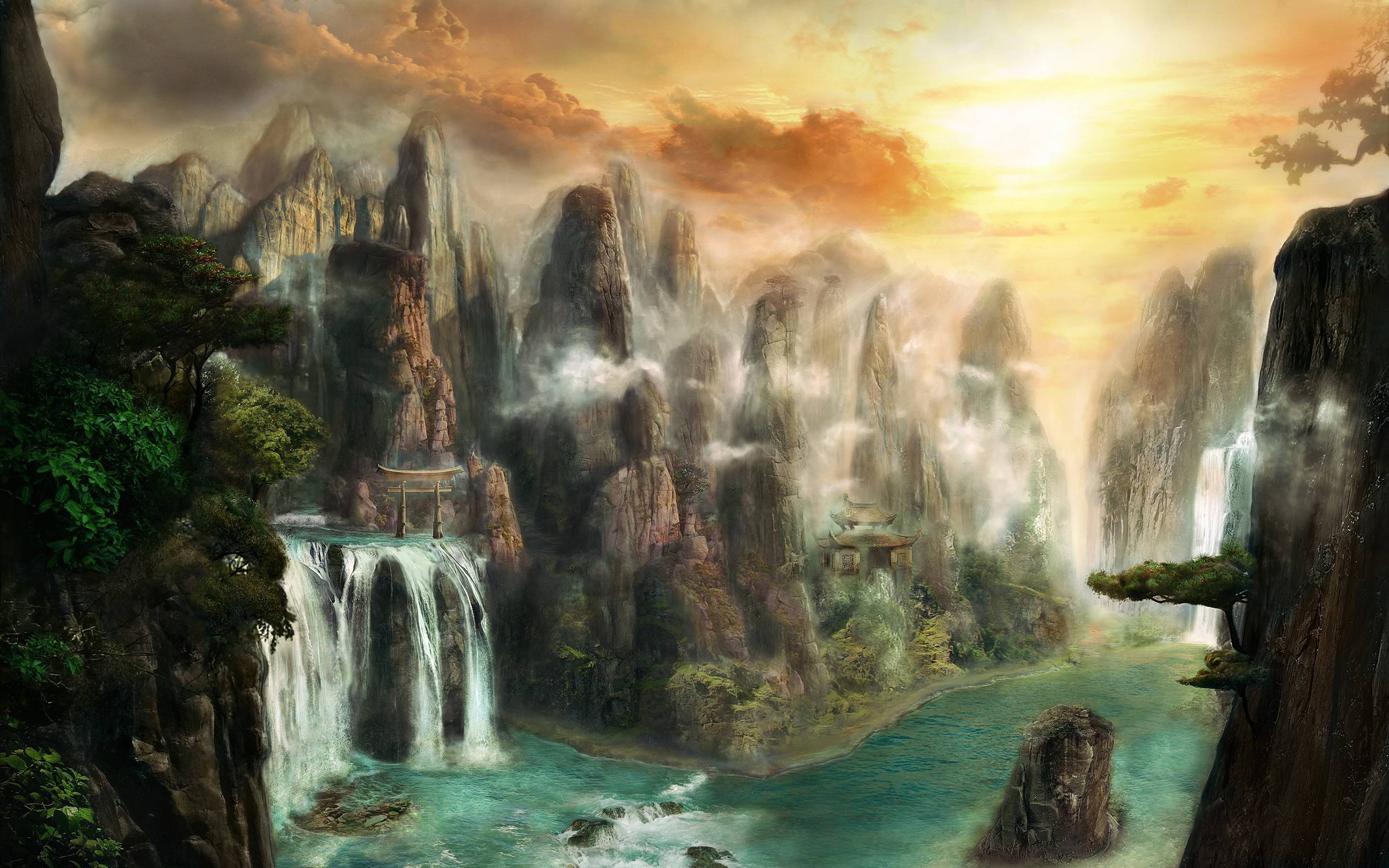 Fantasy World land Wallpaper