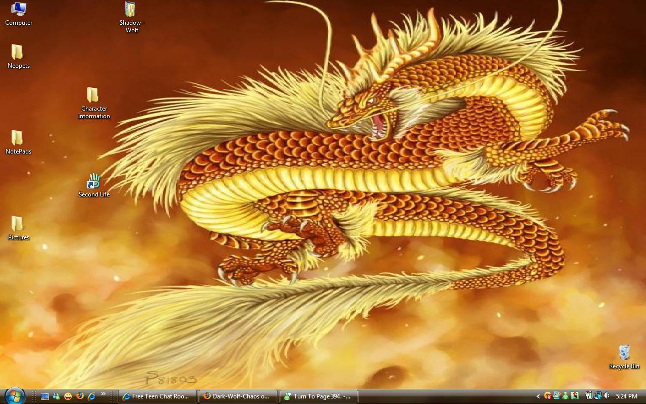 My Windows Vista Background By Dark Wolf Chaos