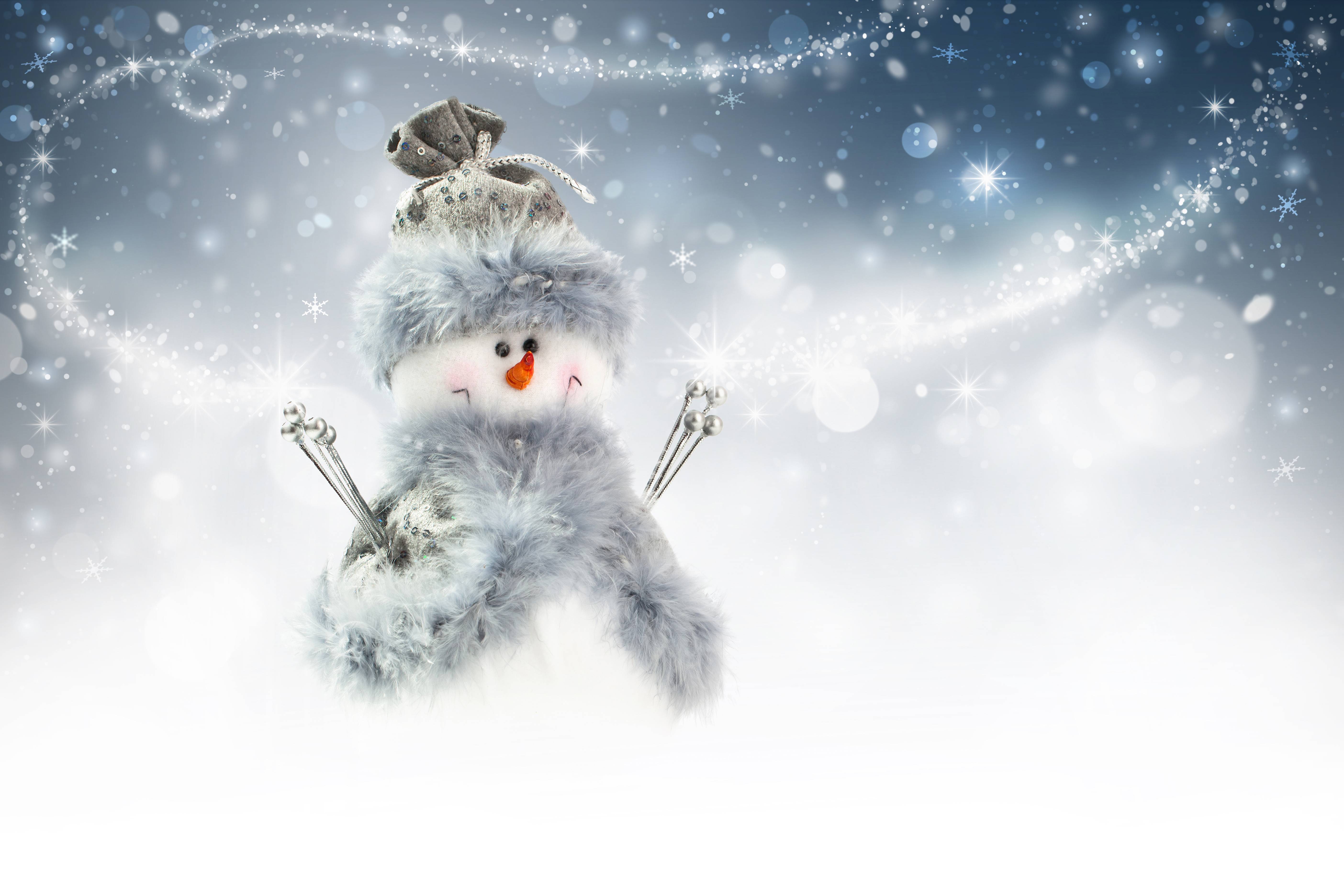 Cute Snowman Merry Christmas Magic Xmas HD wallpaper #