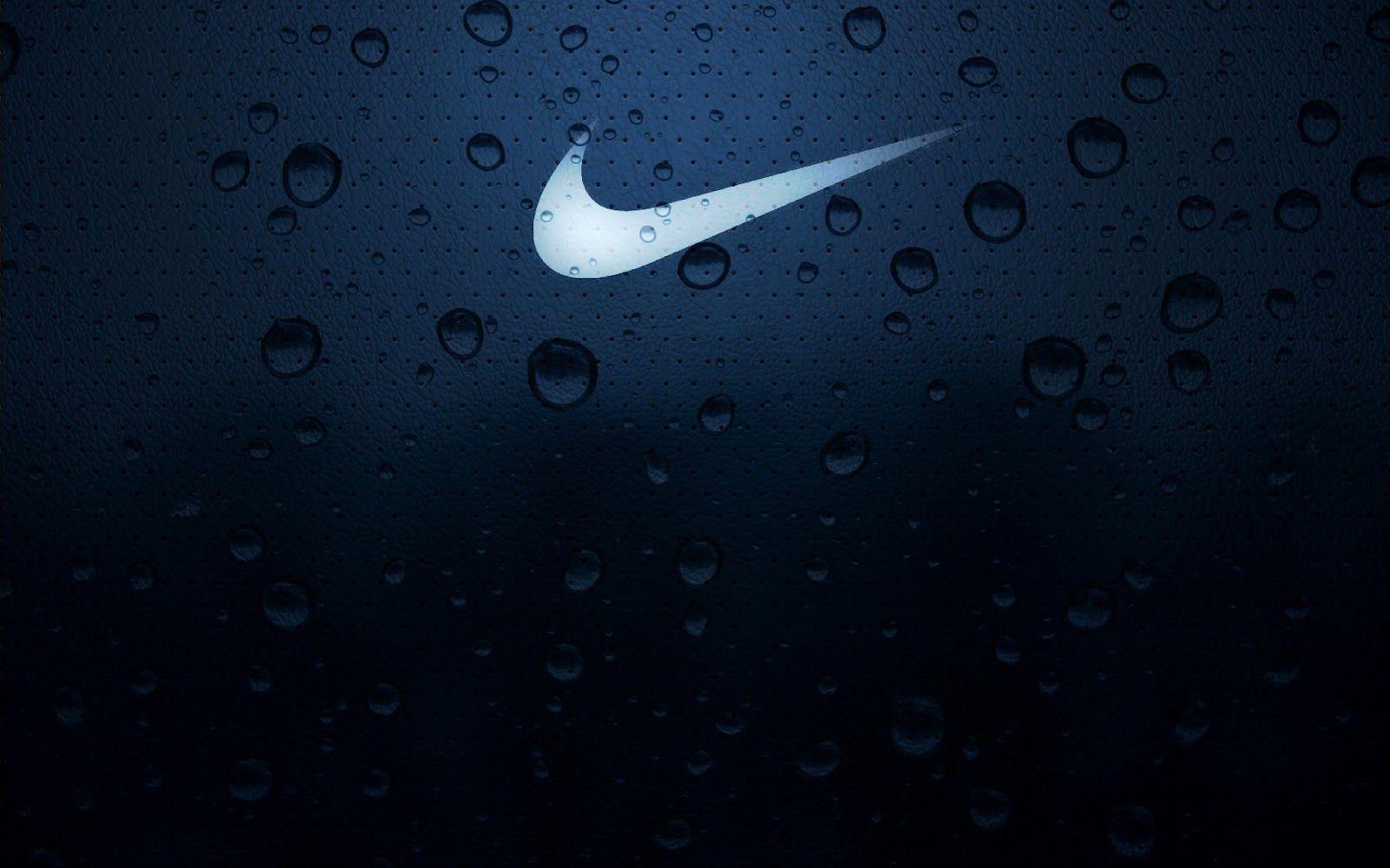 Wallpaper For > Cool Blue Nike Logo Wallpaper