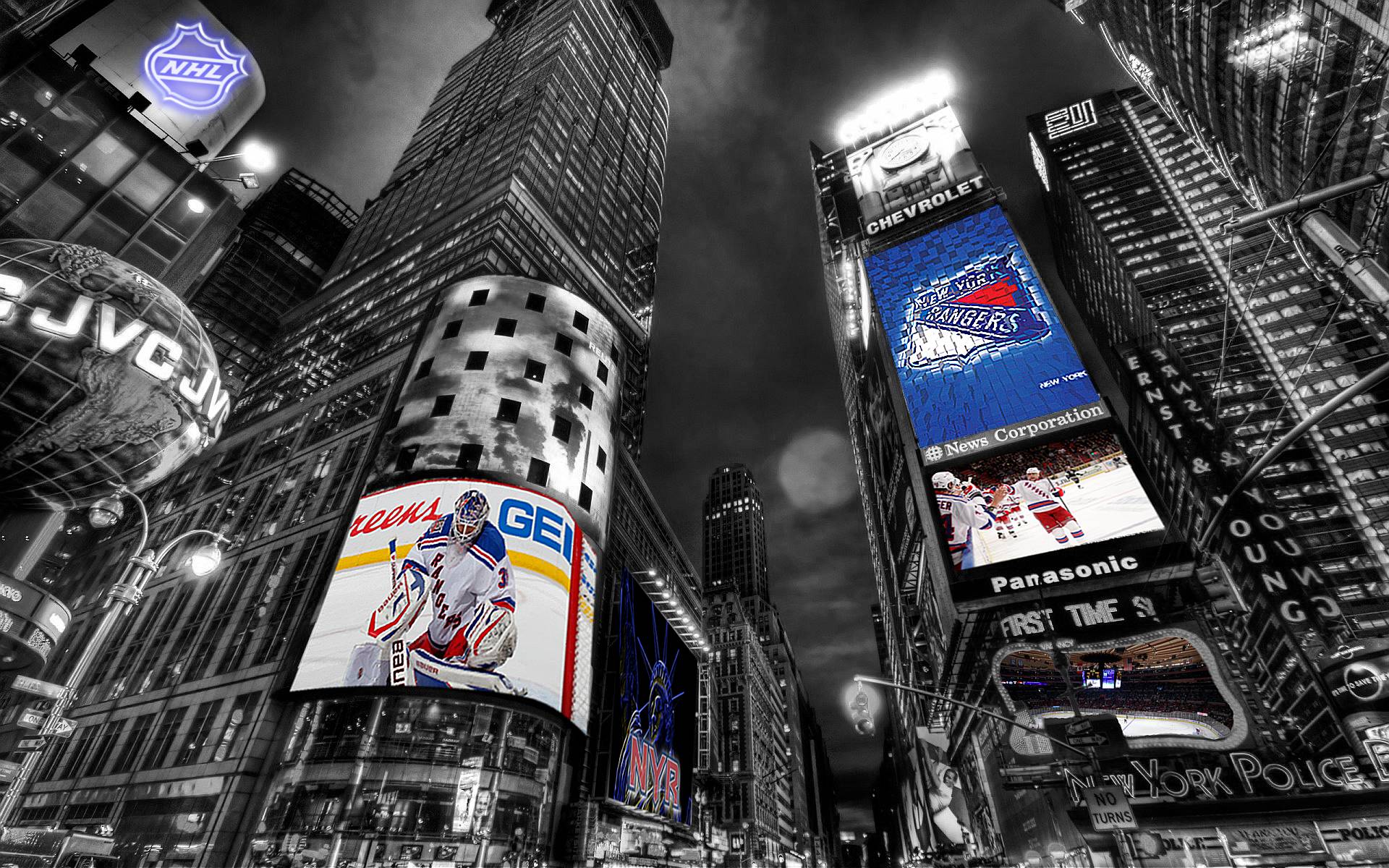 NHL New York Rangers Times Square Wallpaper