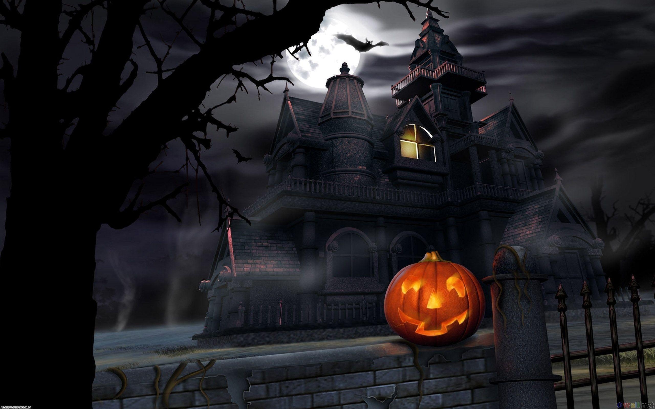 Halloween Haunted House Wallpaper Wallpaper Inn