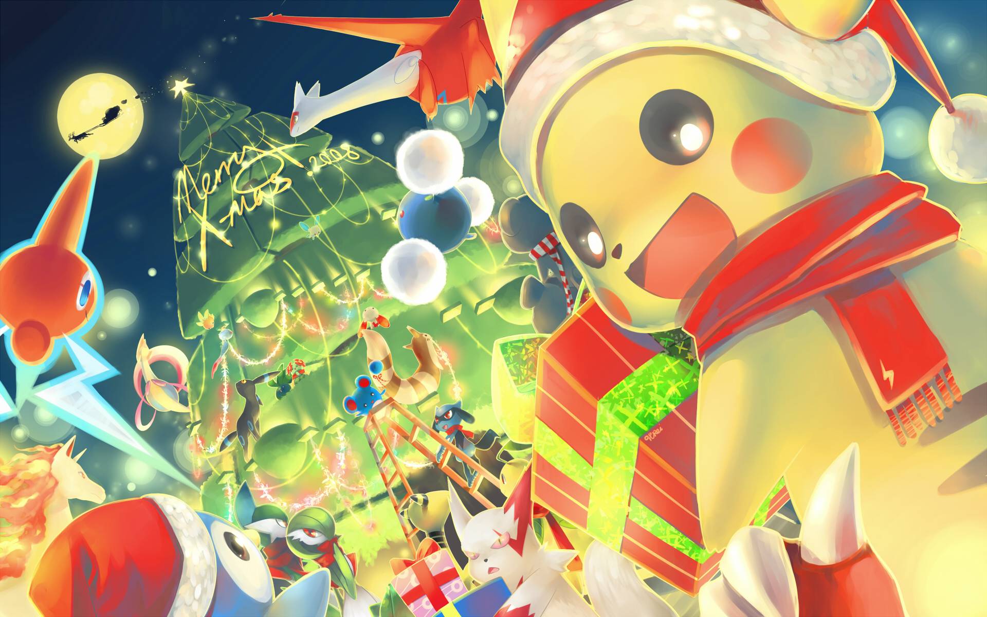 Pokemon Christmas Wallpapers Wallpaper Cave
