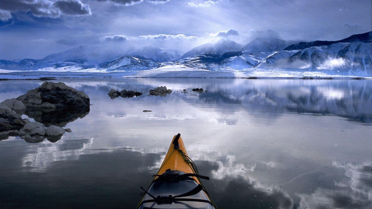 Winter Kayaking Mono Lake California 1280 X 720 HDTV 720p