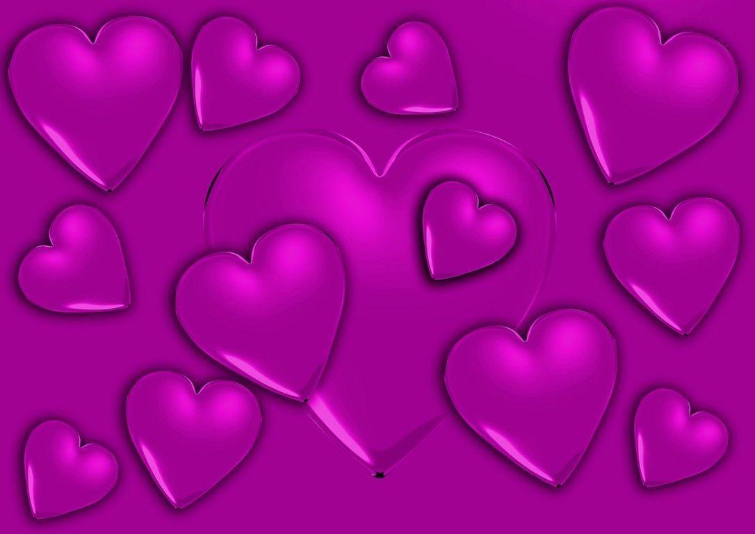 Wallpaper For > Cute Purple Heart Background