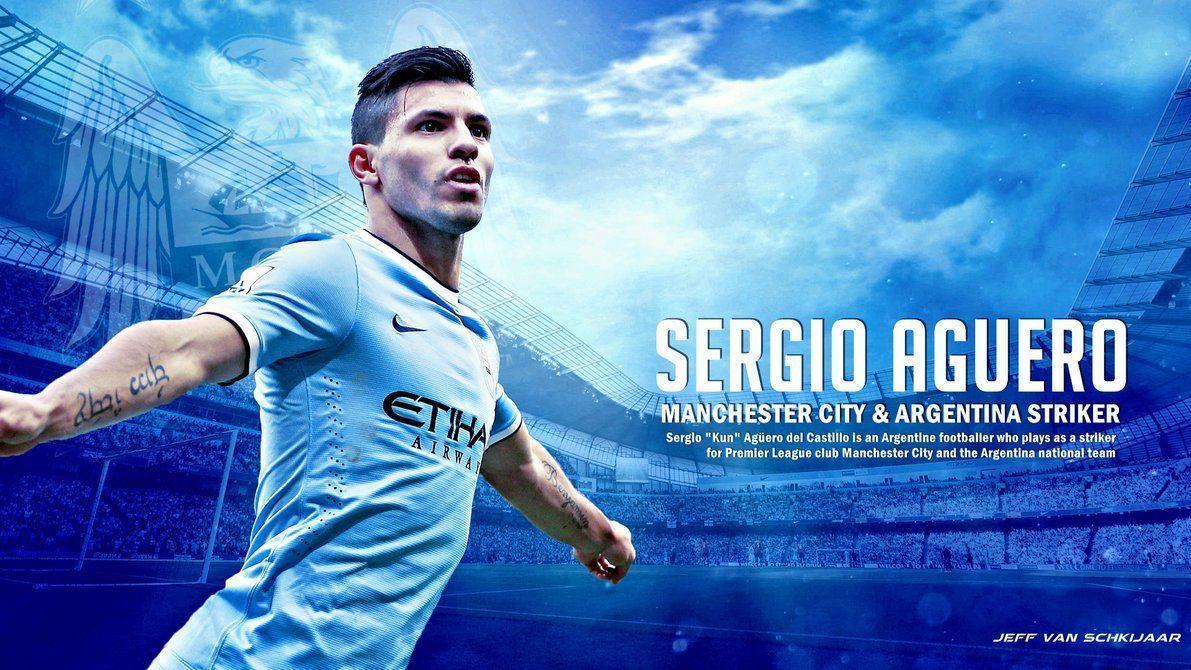 Sergio Aguero Manchester City 2014 desktop image for download
