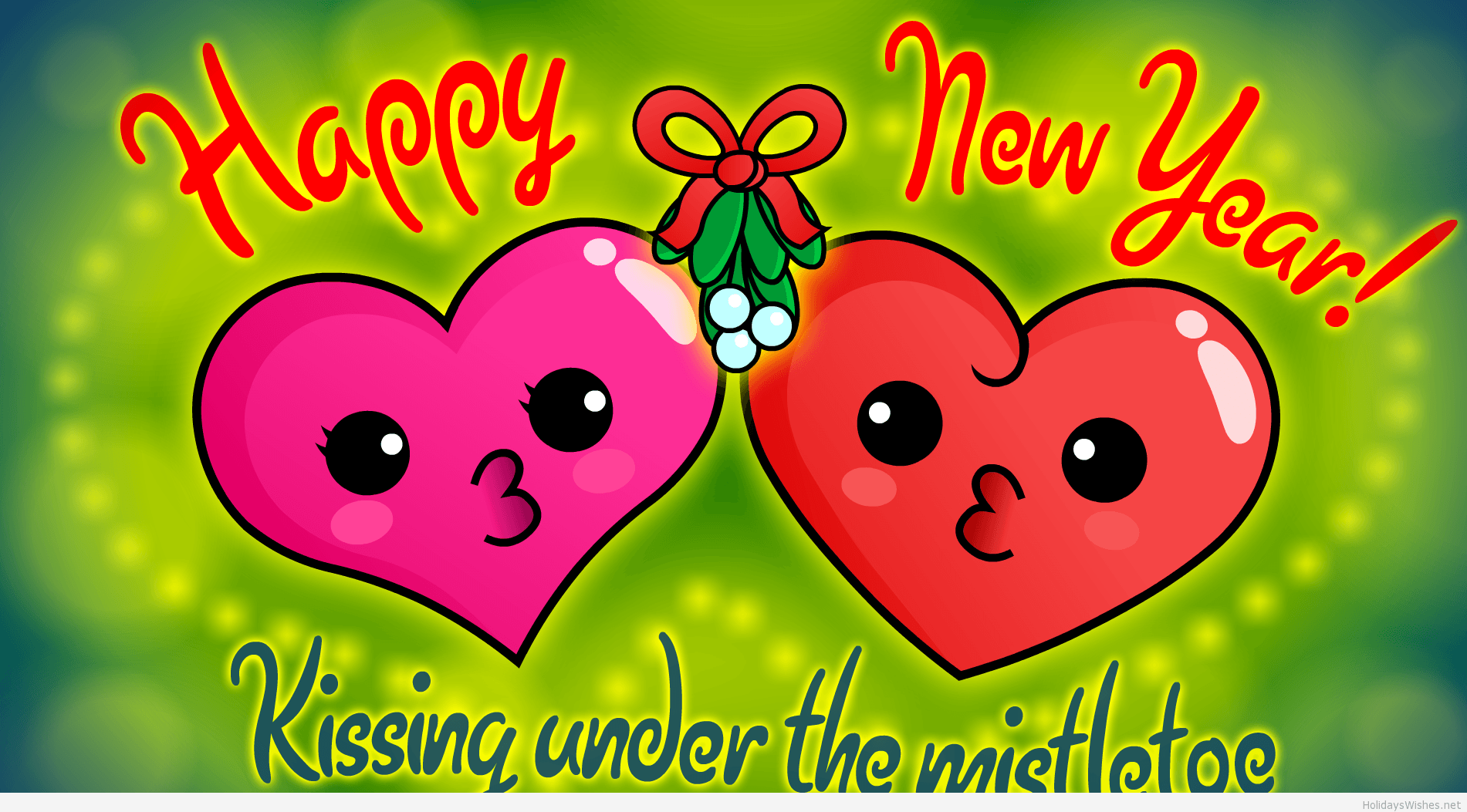 Happy new year wallpaper 2015 kiss and love