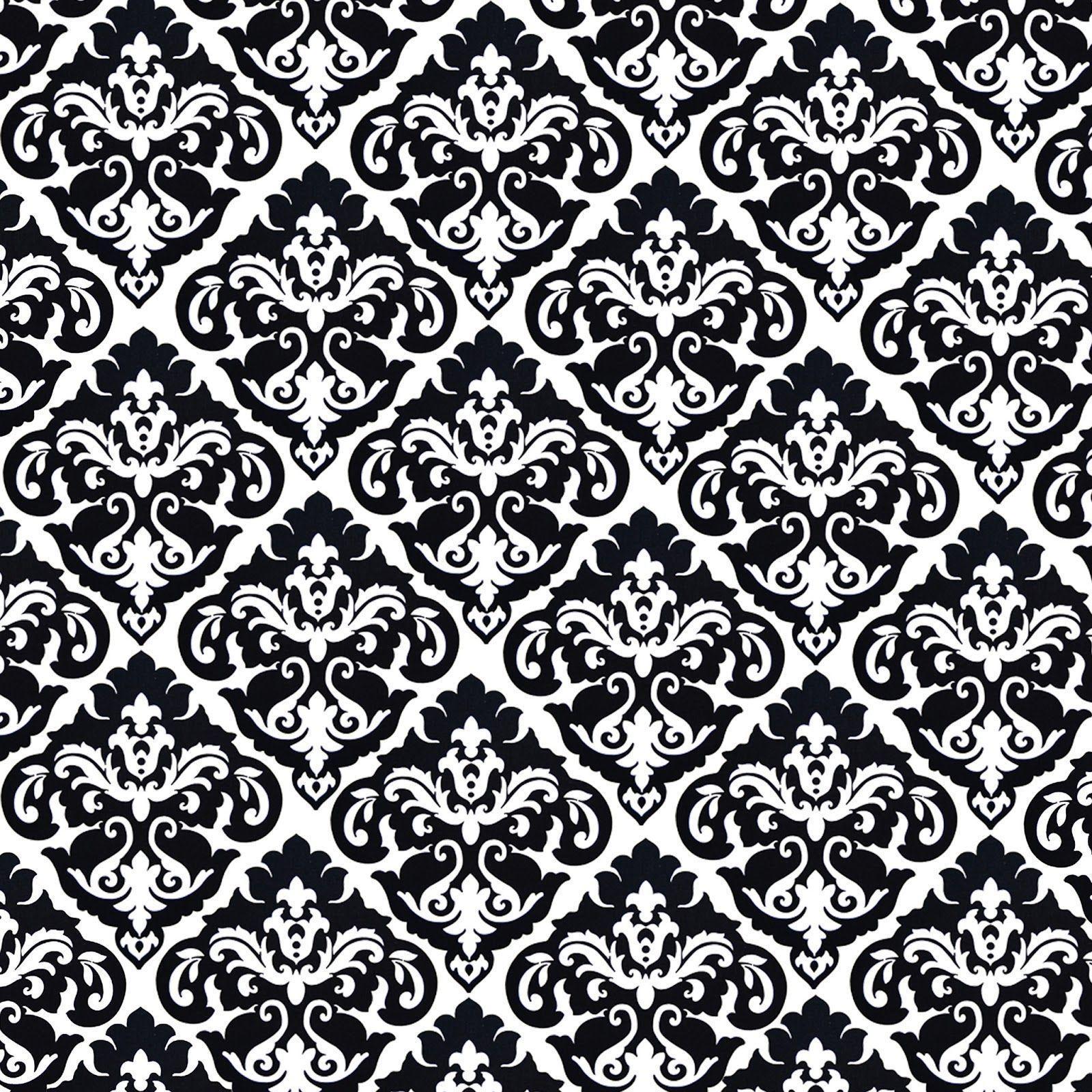 Damask Black And White Wallpaper 7498 Wallpaper HD