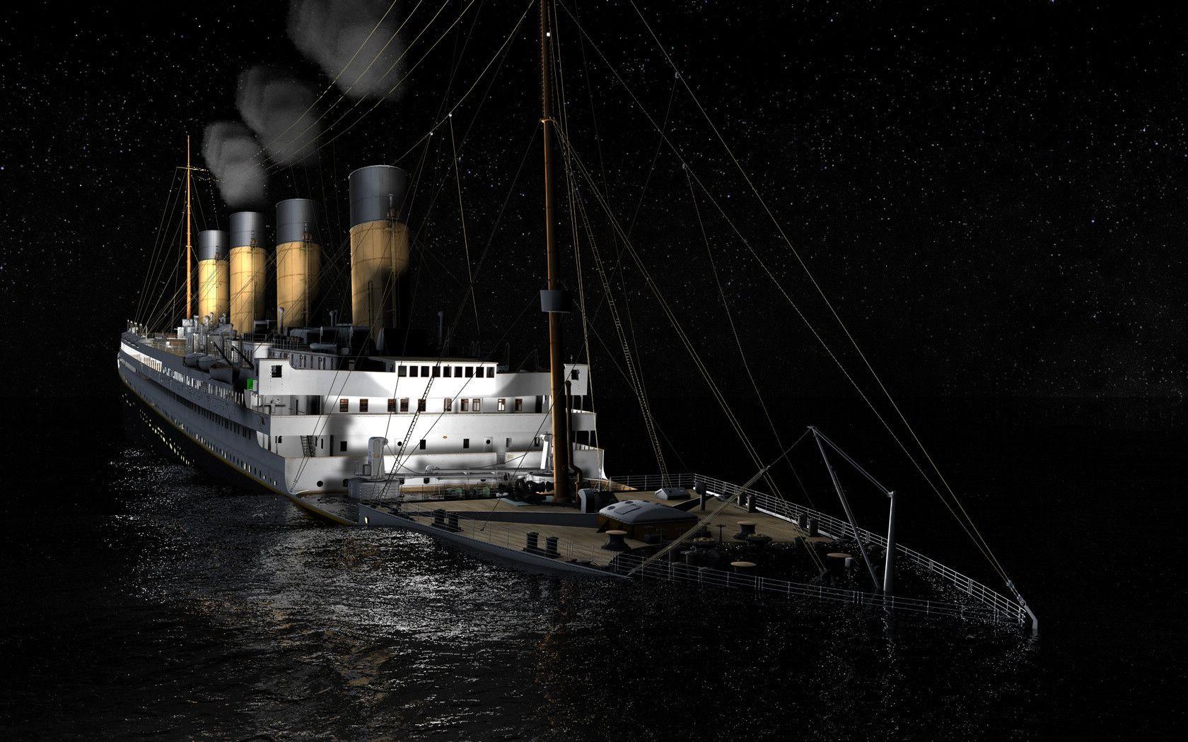 Renders of sinking Titanic image