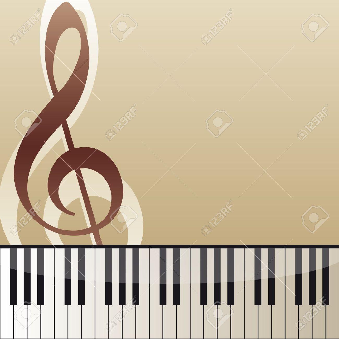 Music Background With Piano Keyboard And Violin Key Royalty Free