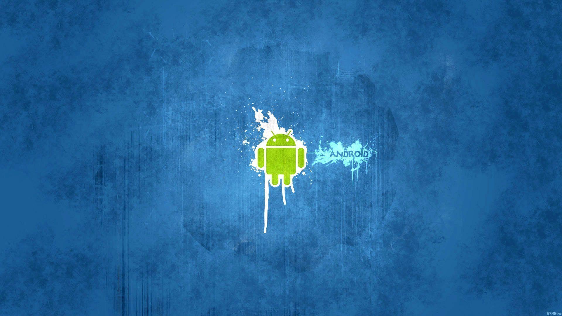 Wallpaper For > Blue Android Wallpaper