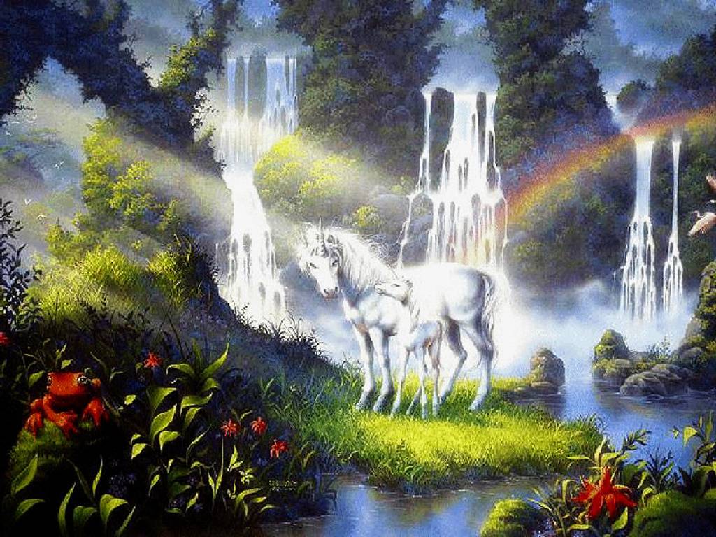 Unicorn Wallpaper, Unicorn HD Fantasy In The Forest Full