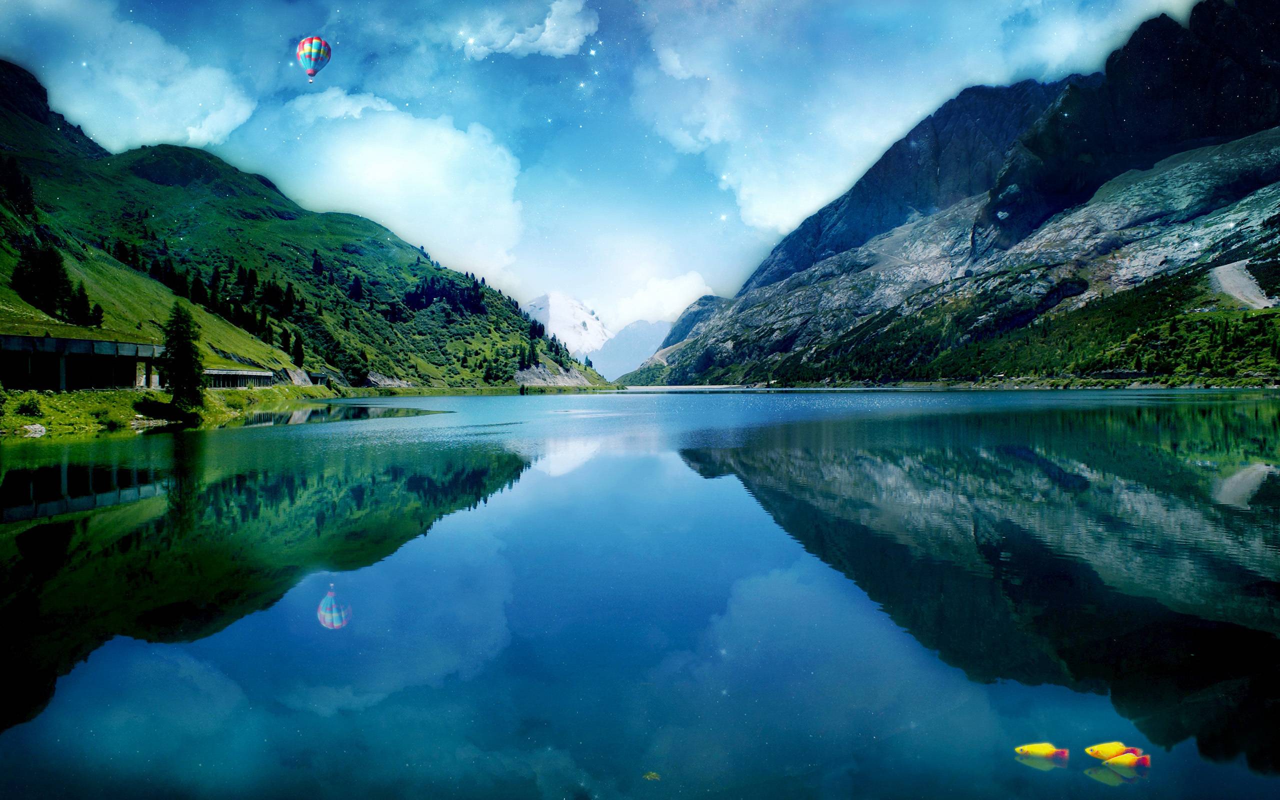 Mountain Lake Desktop Wallpaper HD