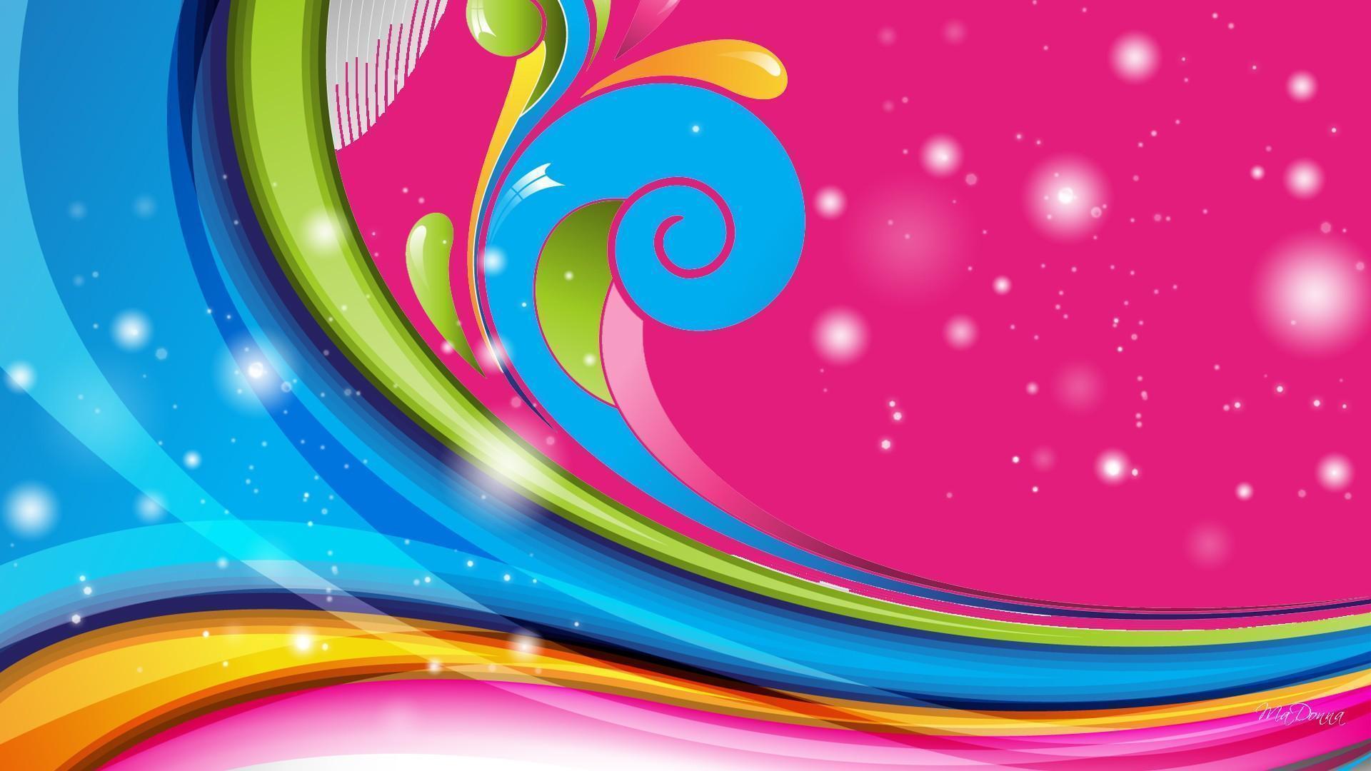HD Rainbow Color Swirl Wallpaper