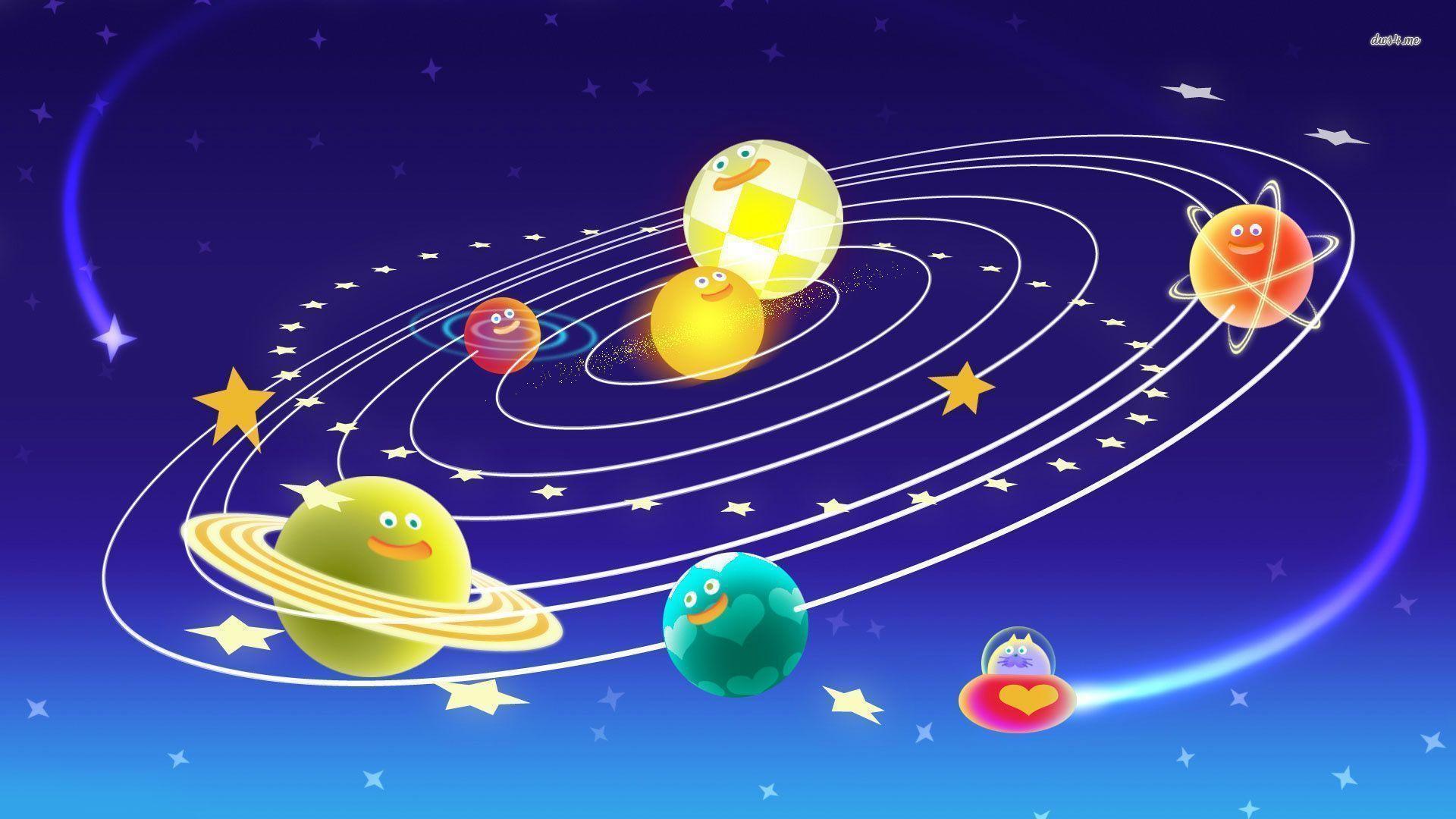Cute Solar System wallpaper Art wallpaper - #