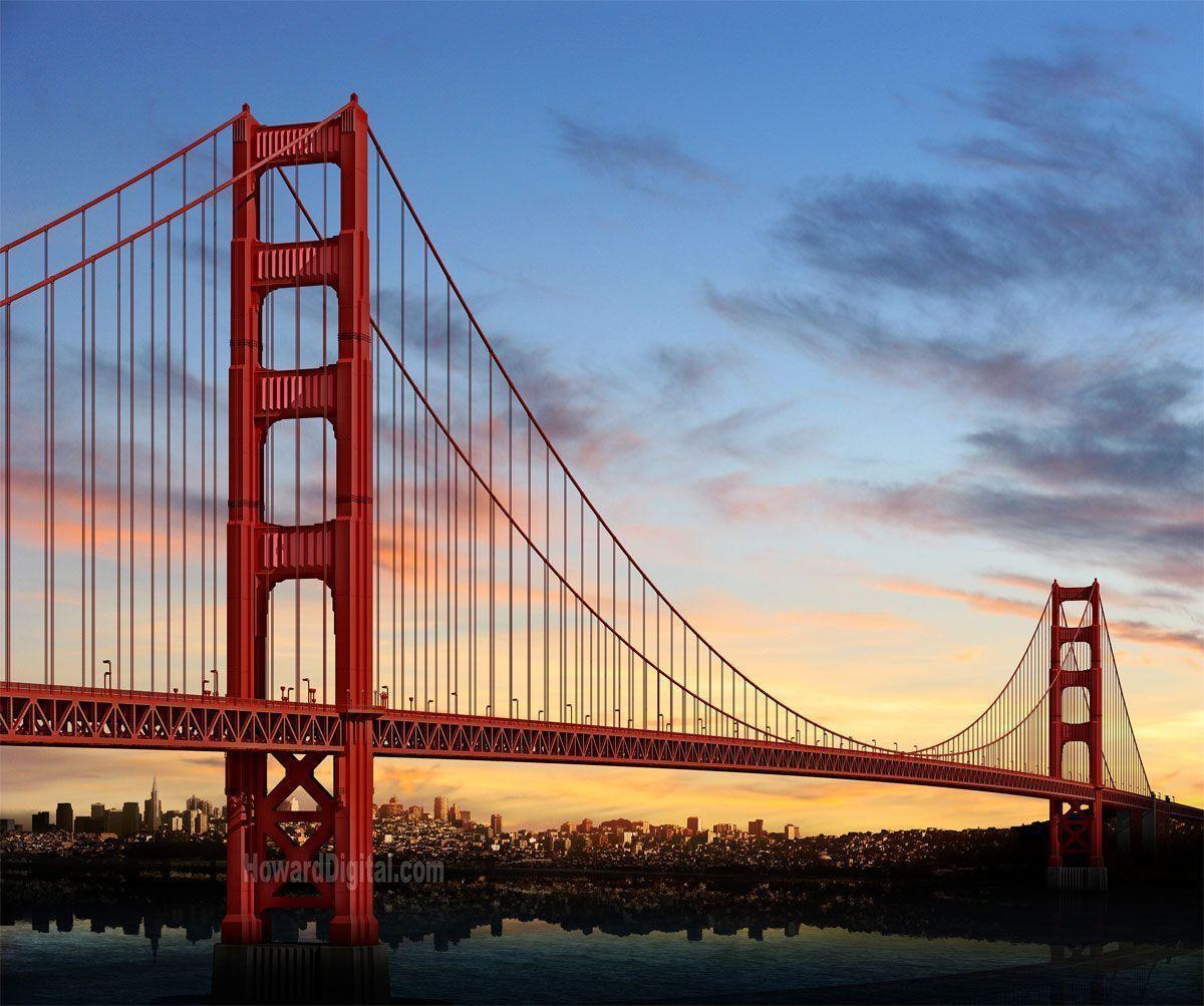 Golden Gate Bridge in San Francisco, USA taken from Golden Gate