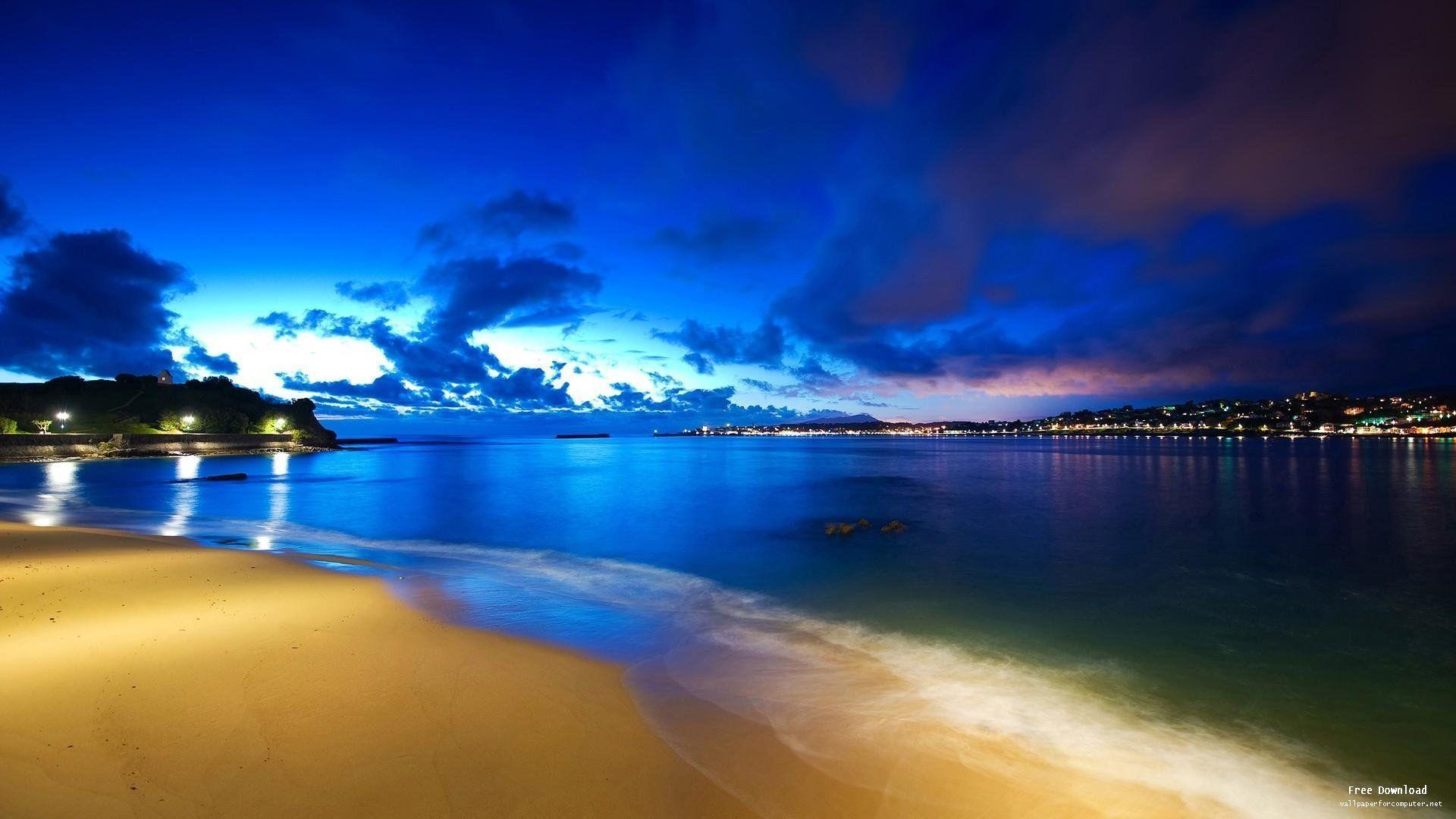 Beautiful Beaches At Night Image 6 HD Wallpaper