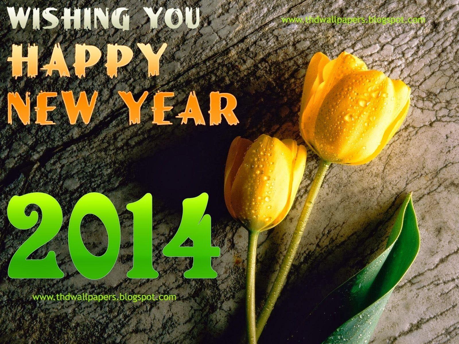 Happy New Year Wishes Greetings Photo Cards Wallpaper 2014