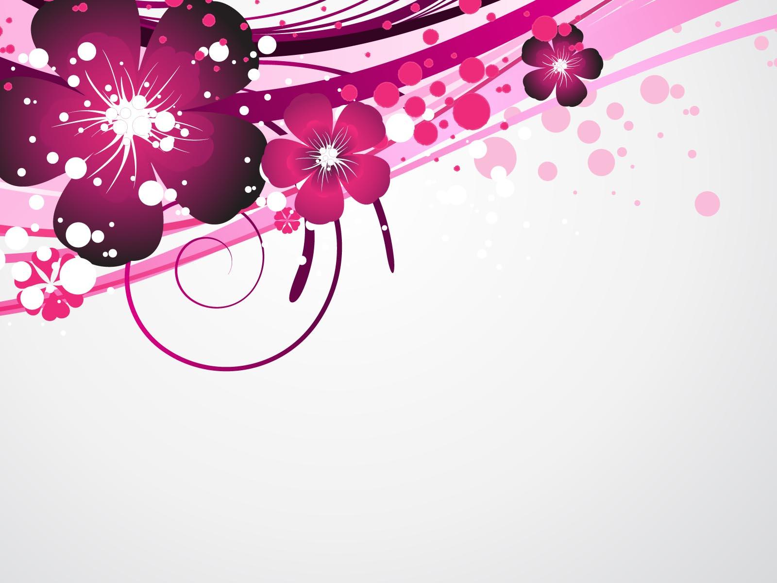 Purple Floral Design PPT Background