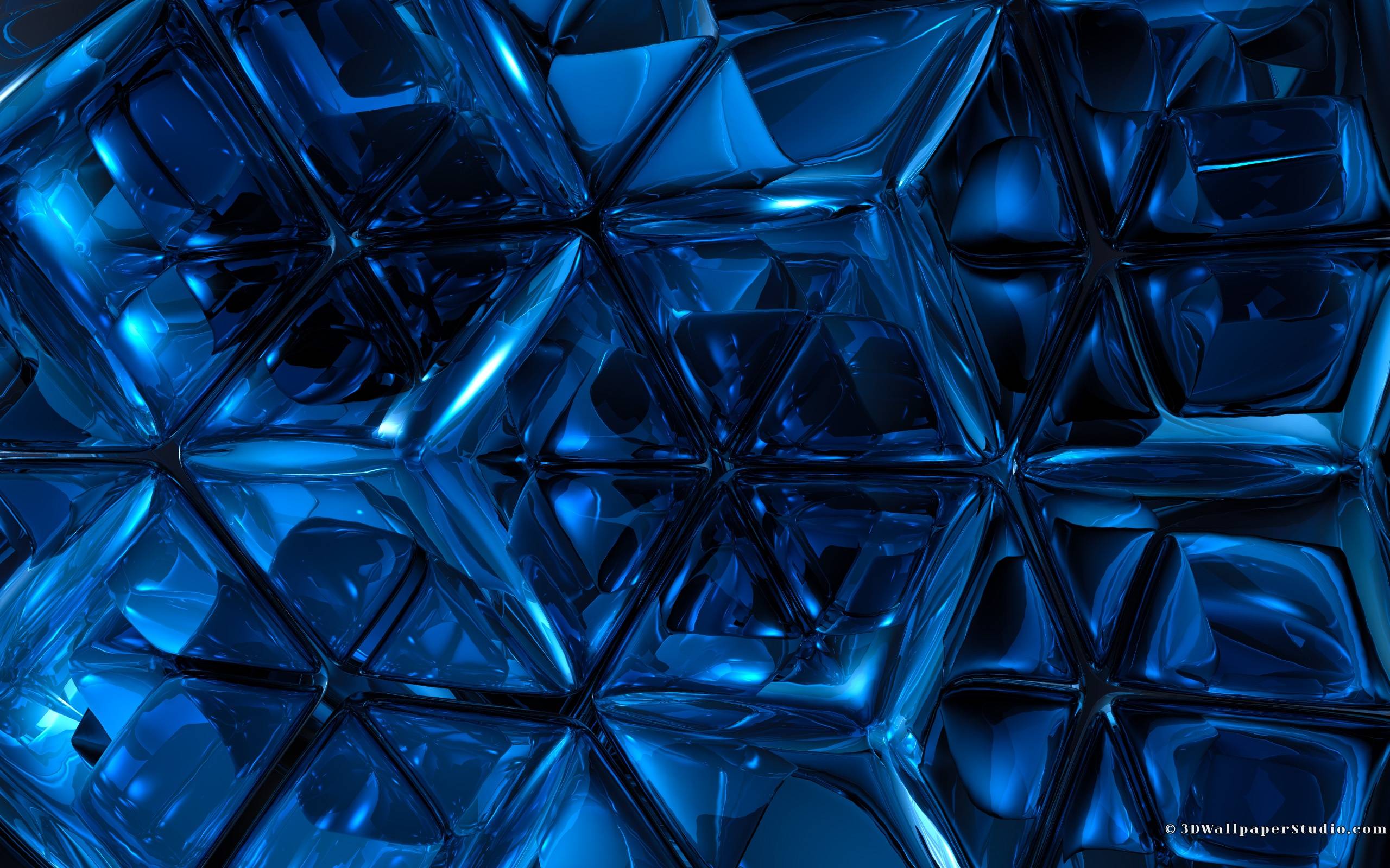Blue 3D Abstract Wallpaper