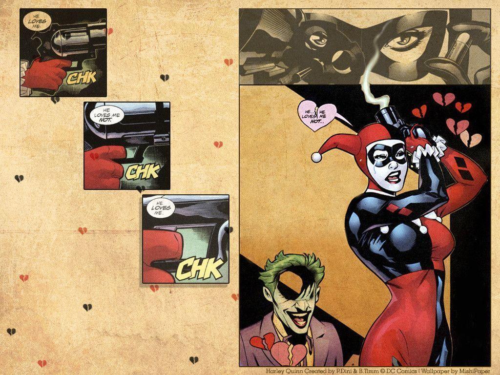 Broken Heart Harley Joker and Harley Quinn Wallpaper