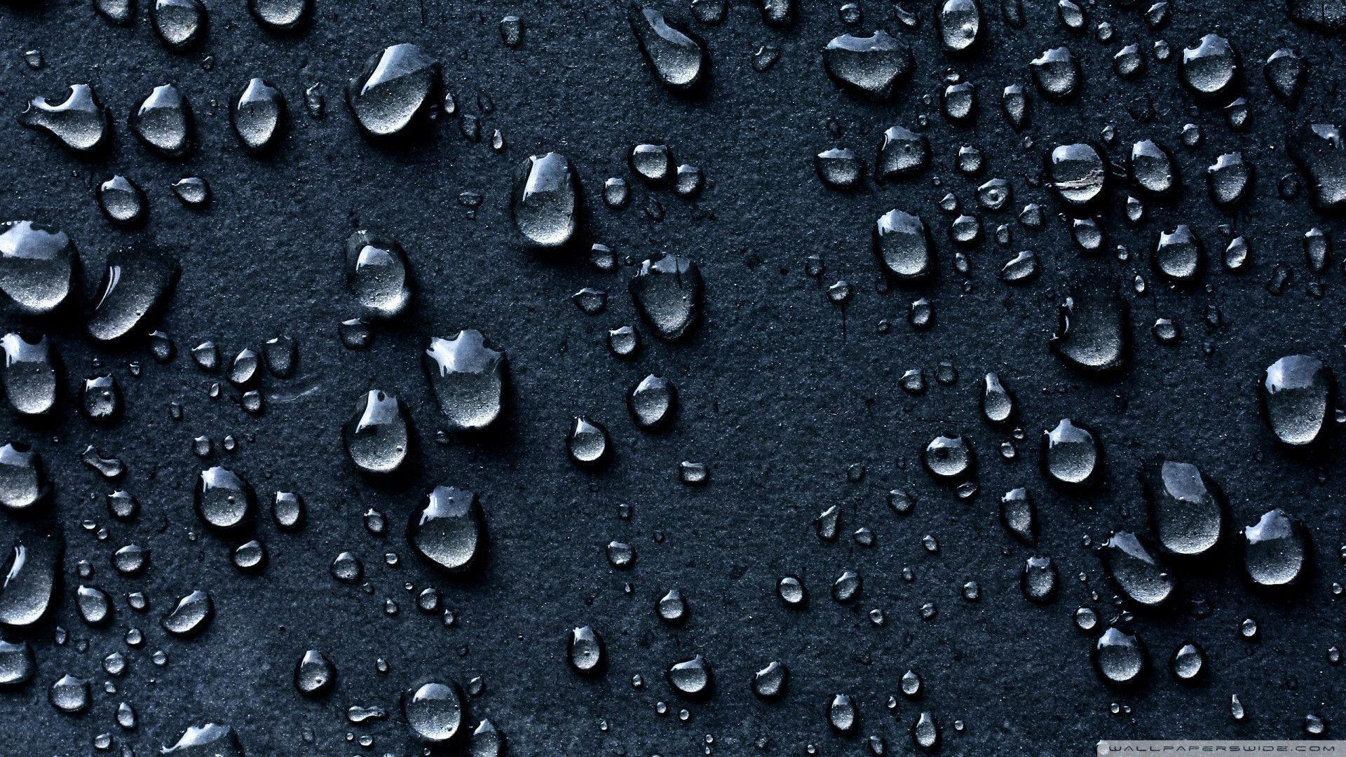 Download Water Drops Dark Background Wallpaper 1920x1080