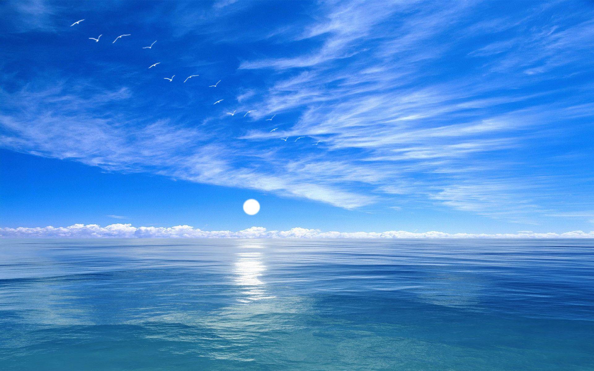 HD Deep Ocean Blue Wallpaper