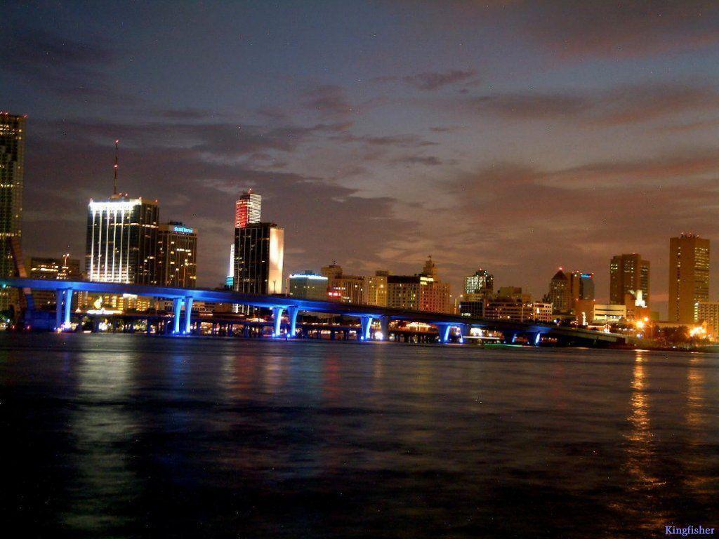 Miami Beach At Night Desktop Free Miami Night Nice Wallpaper