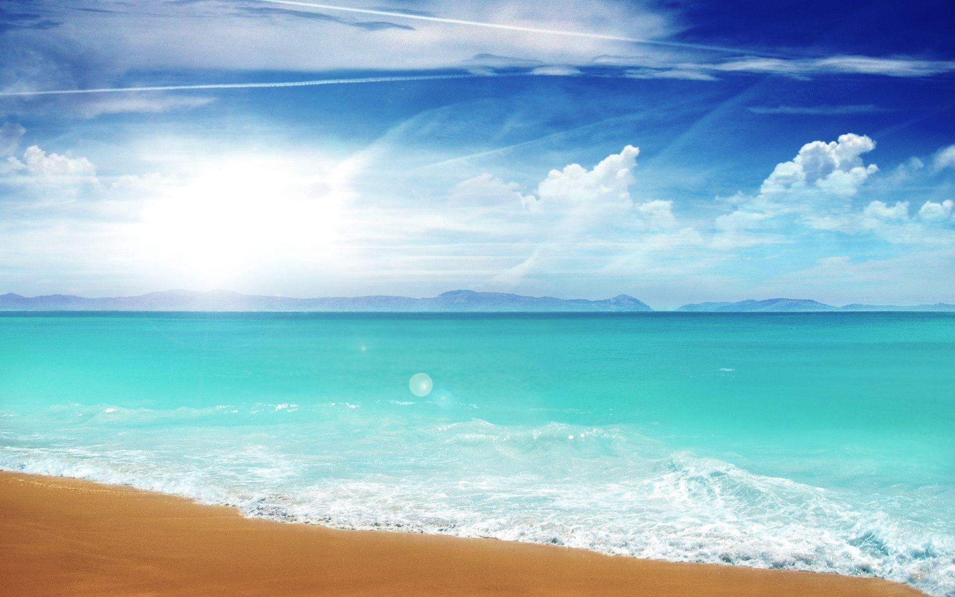 Summer Beach Widescreen Background Wallpaper