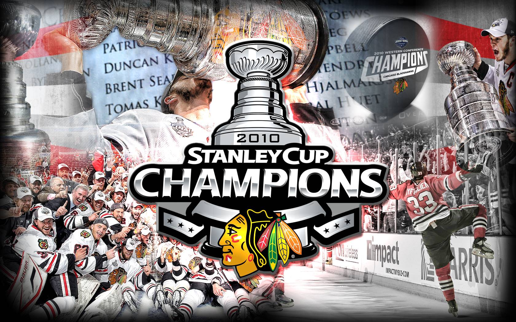 Blackhawks Stanley Cup Desktop Collage Photo / Artwork