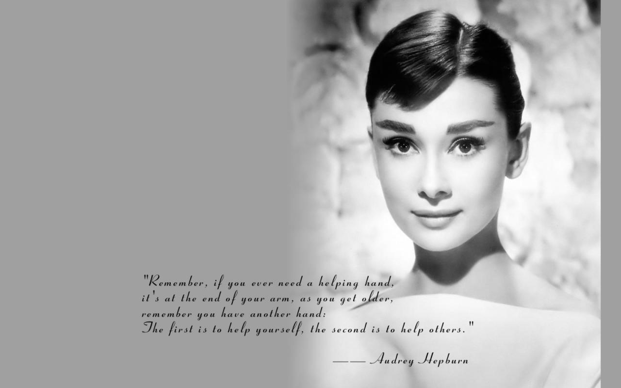 Celebrity Audrey Hepburn Wallpaper Quotes