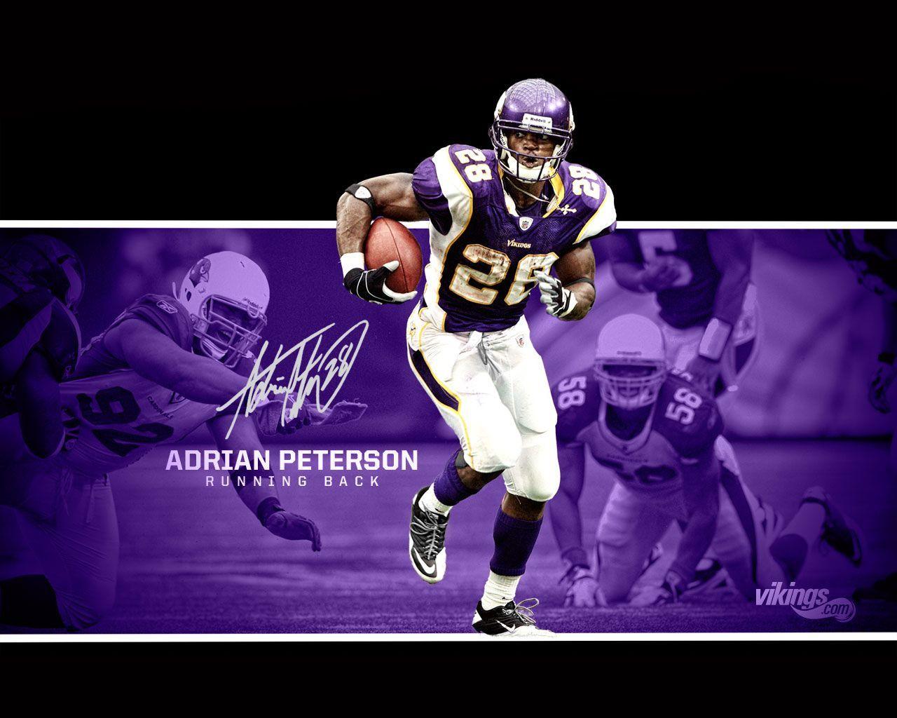 Minnesota Vikings Player Adrian Peterson Wallpaper. Download