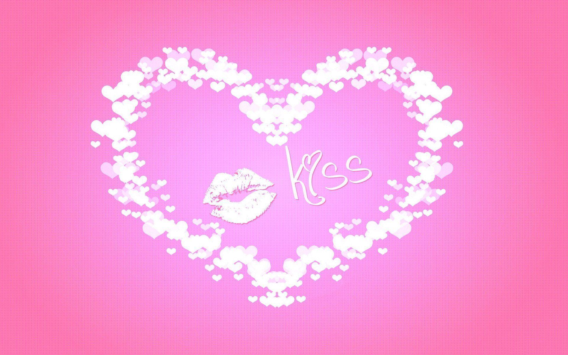 Valentines Day 2015 Pink Kiss Wallpaper Wide or HD. Holidays