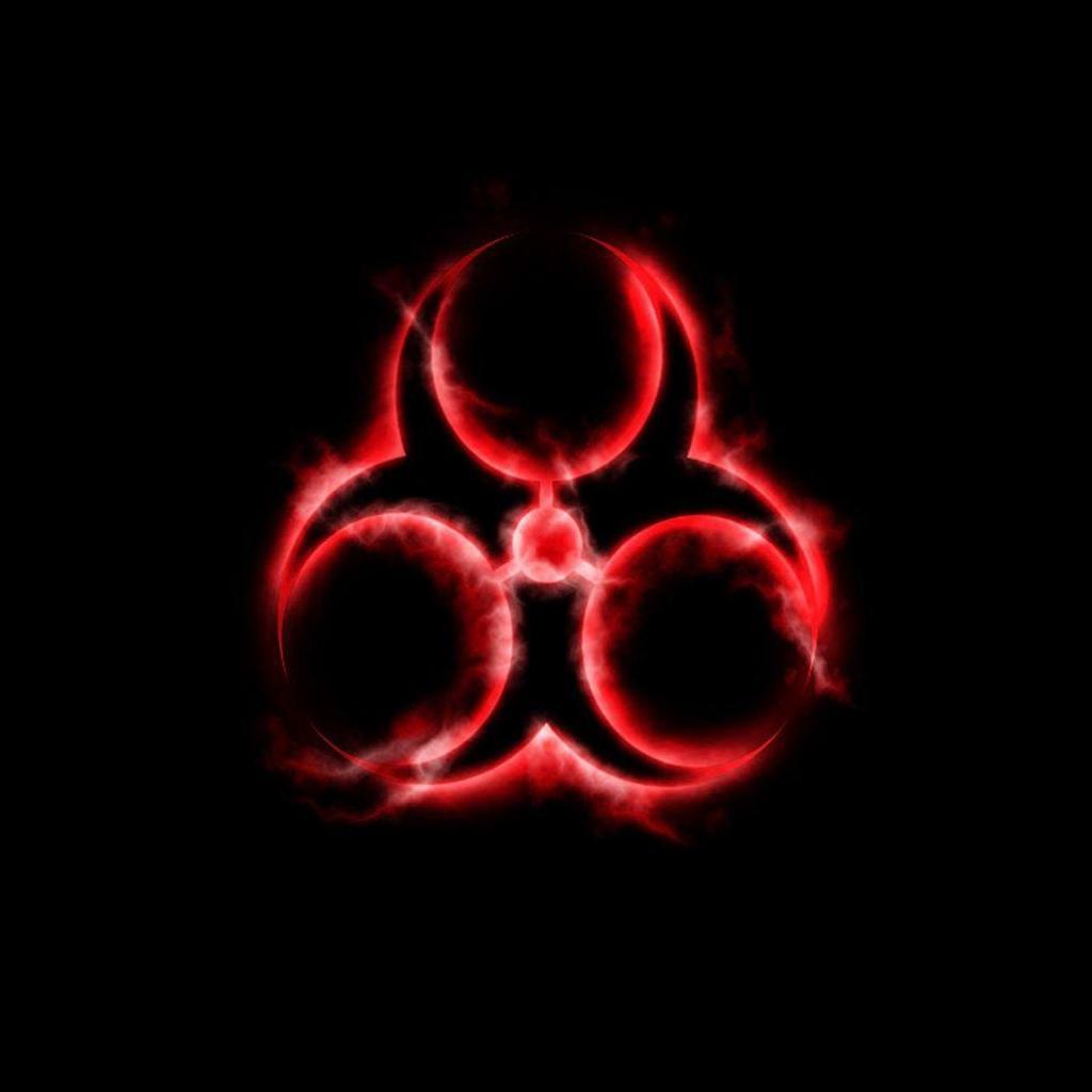 Logos For > Red Biohazard Symbol Wallpaper