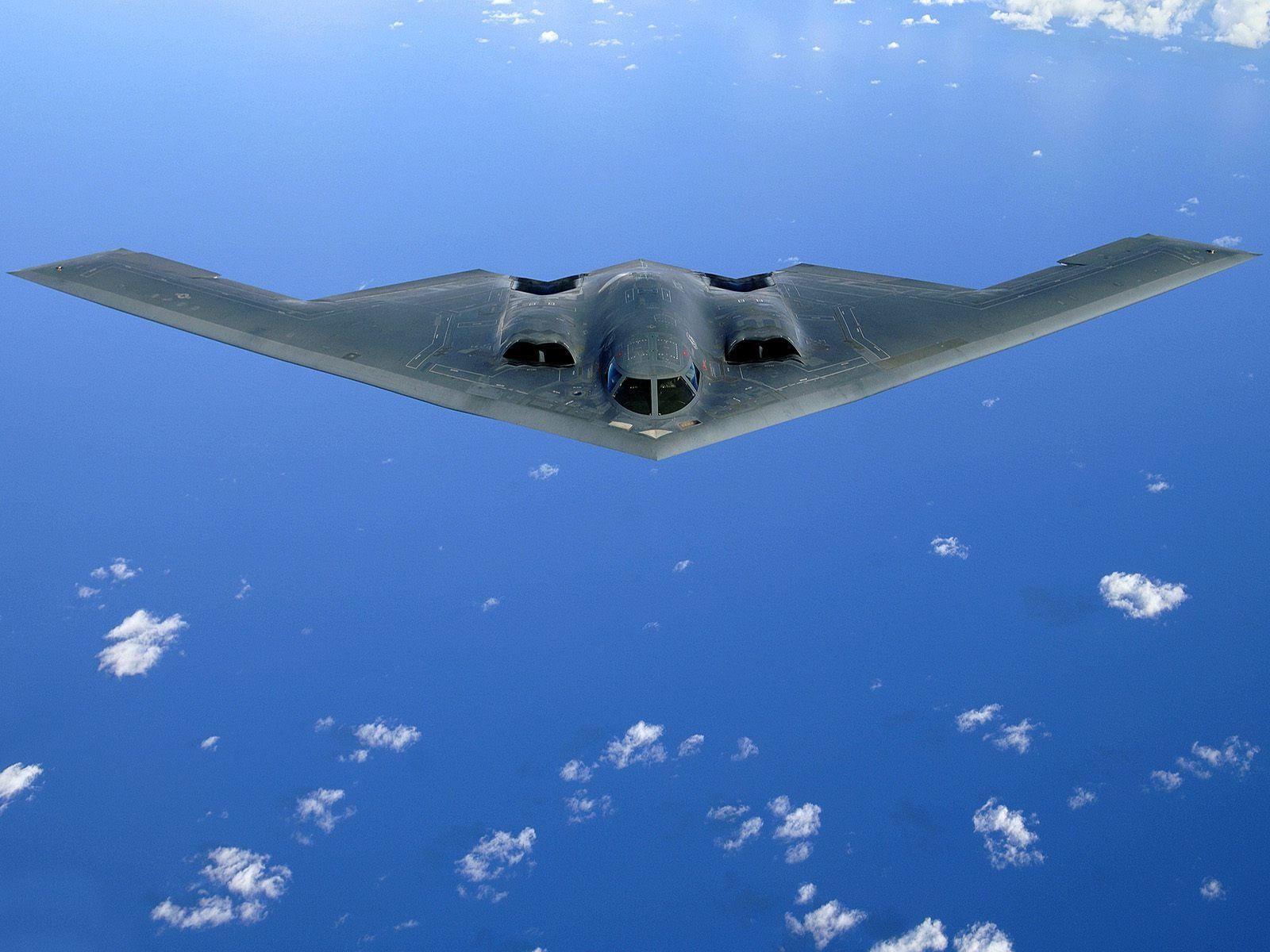Stealth Bomber B 2 Flying Over Blue Sky Free and Wallpaper