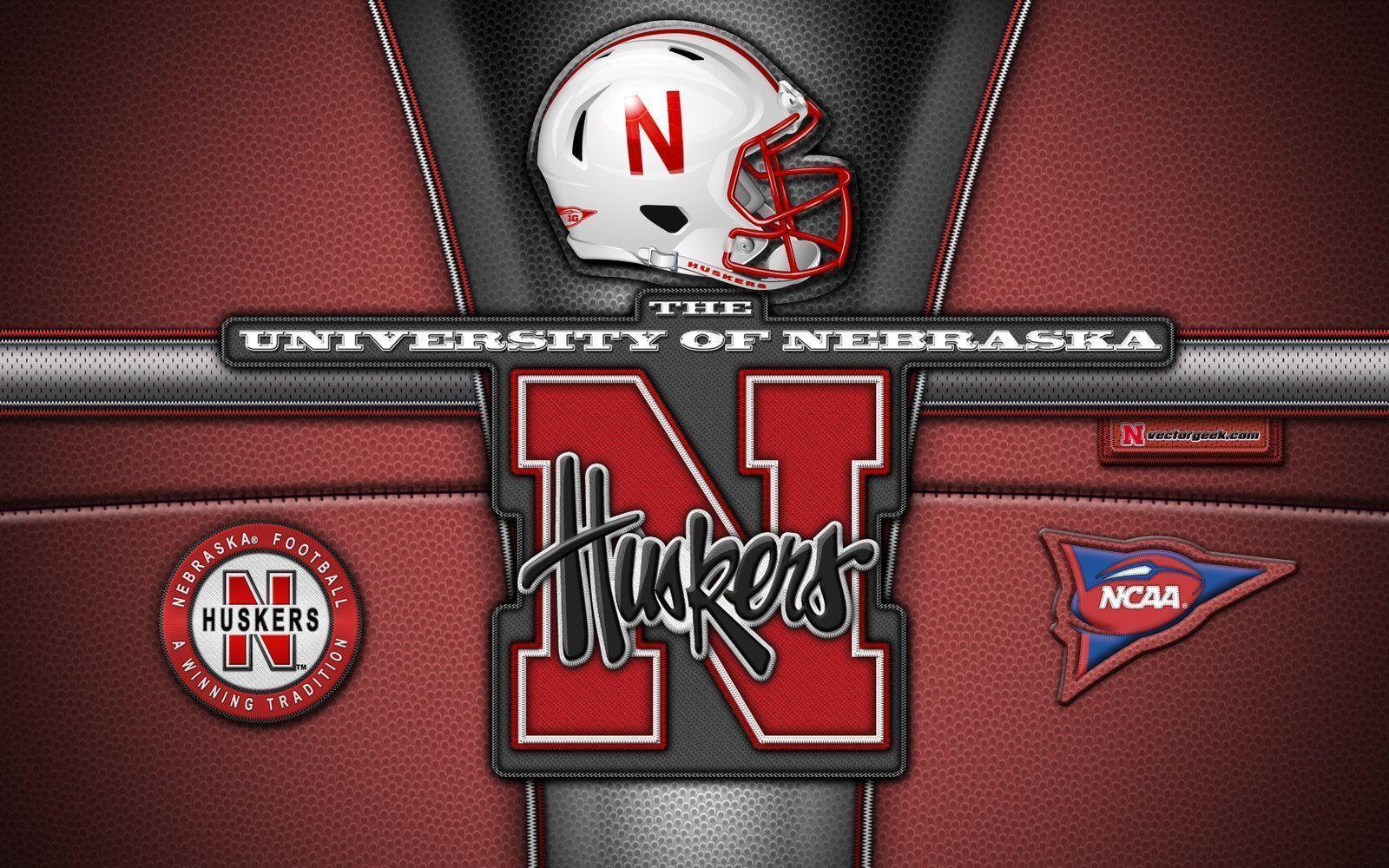 Huskers patch wallpaper (red)