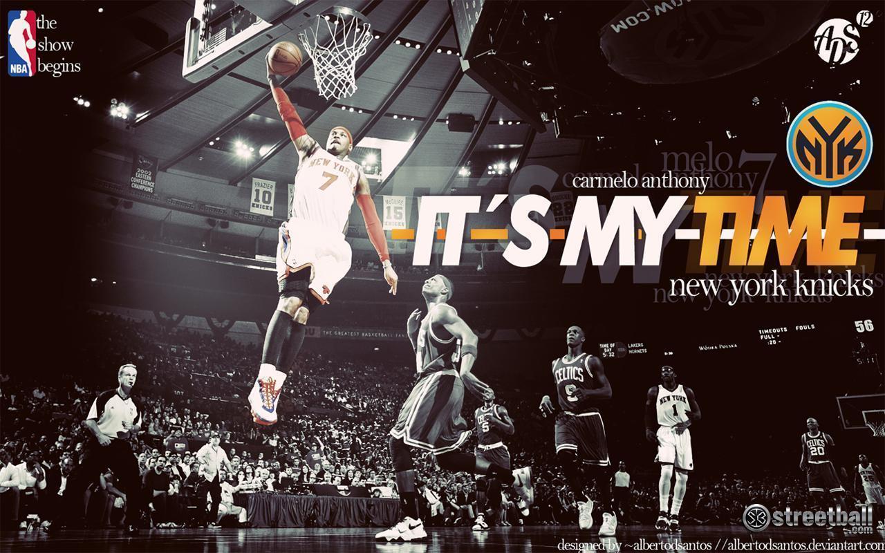 NY Knicks Carmelo Anthony Dunk Wallpaper