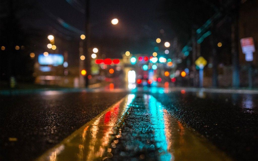 New York City Street Night Lights. HD Wallpaper 2015