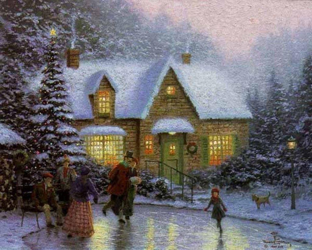 Thomas Kinkade Winter Wallpapers - Wallpaper Cave