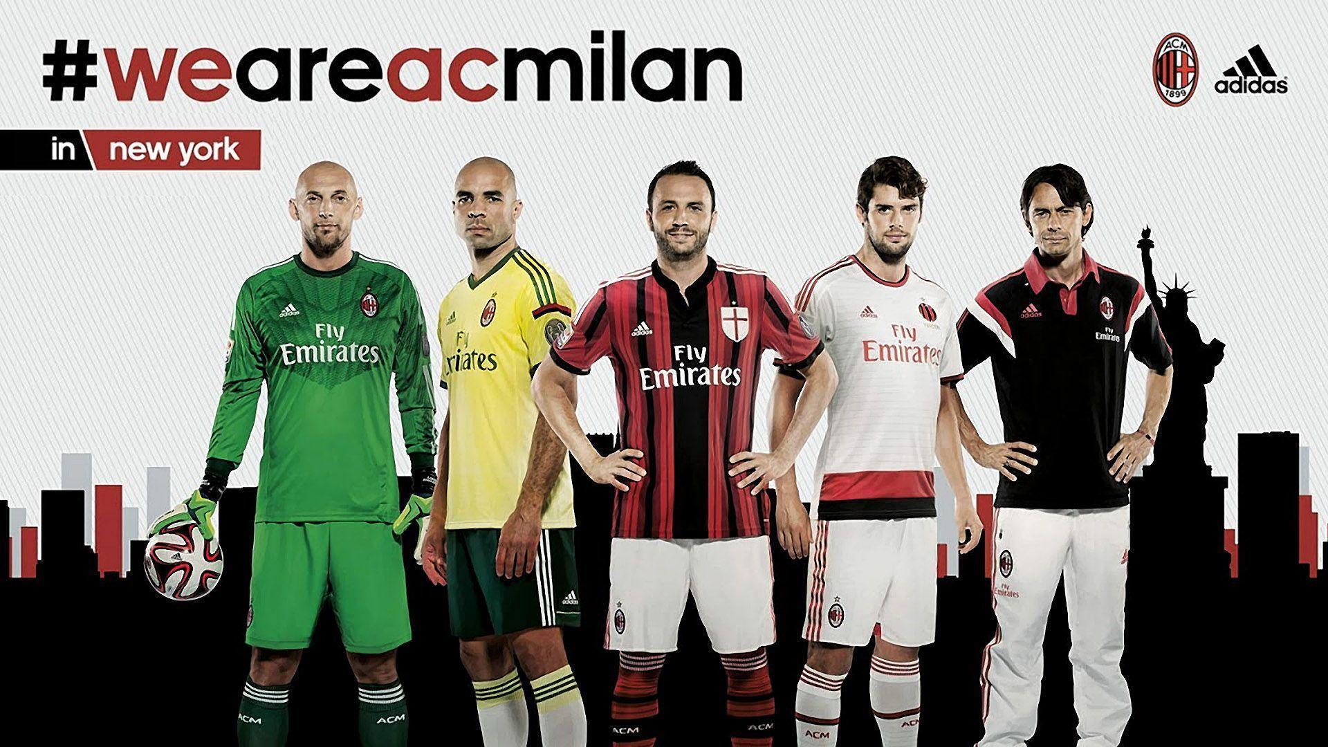 Ac Milan Adidas Home Kit Jersey Wallpaper