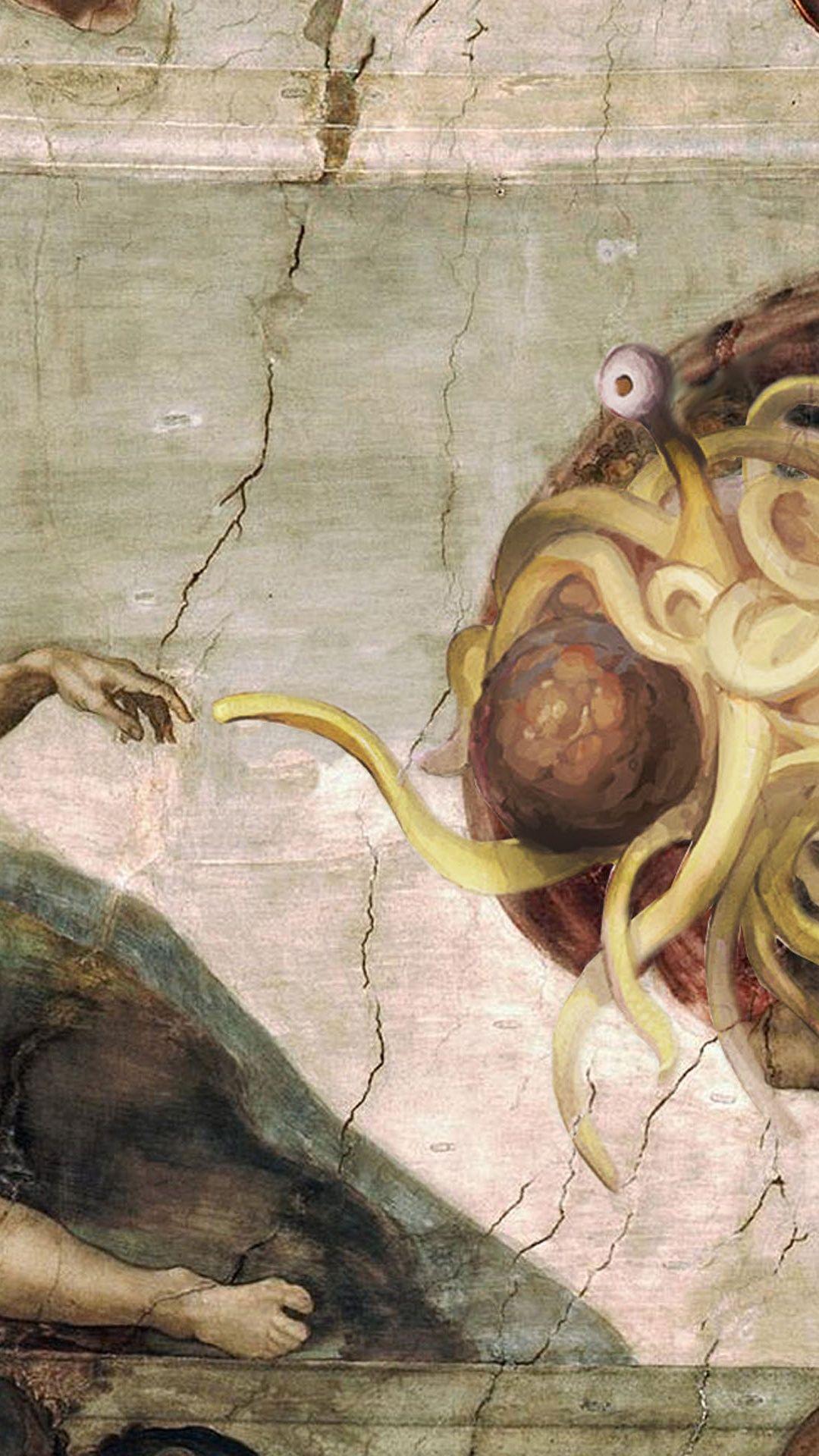 Flying Spaghetti Monster Galaxy s4 wallpaper