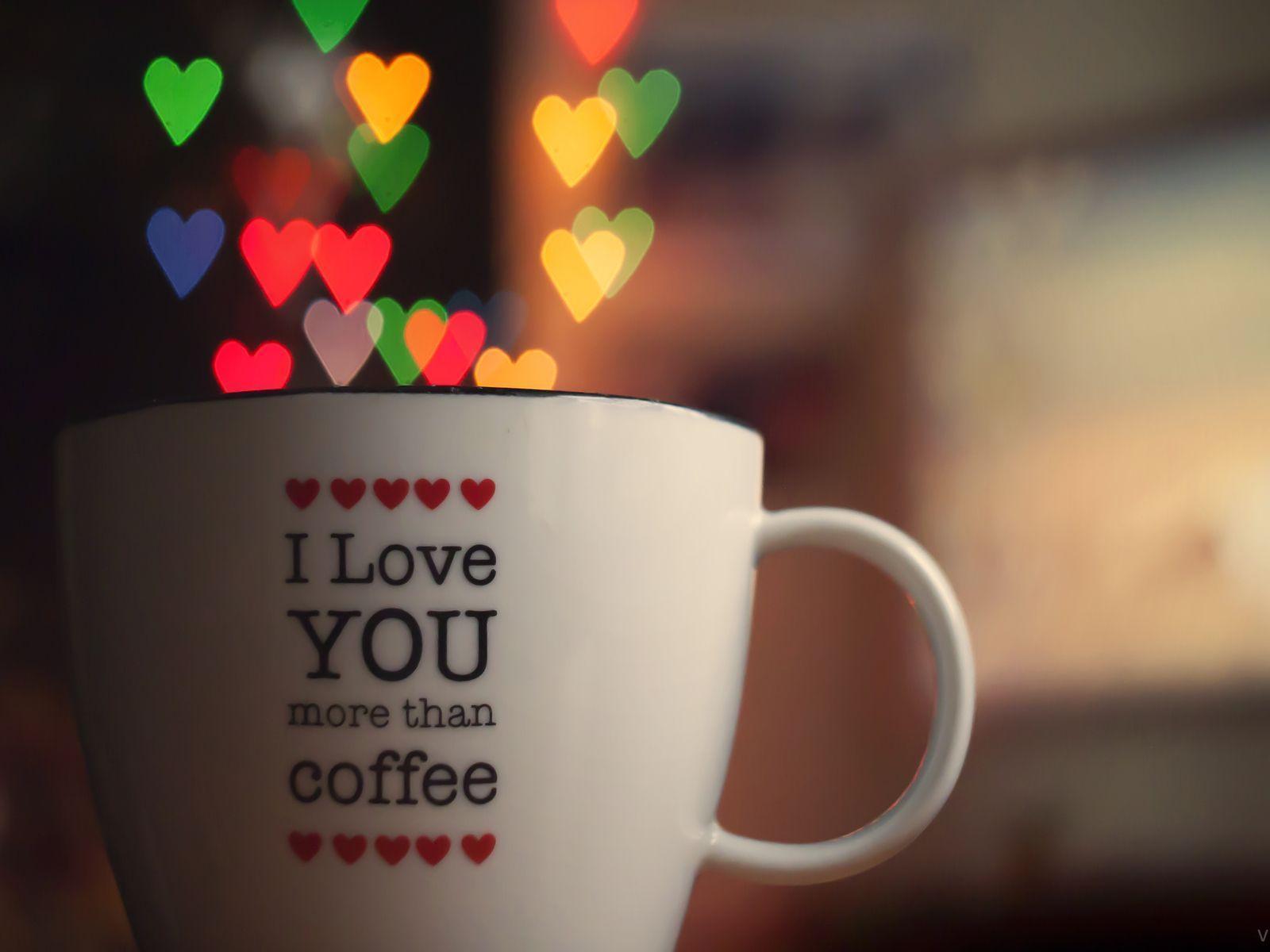 Wallpaper For > Coffee Cup Love Wallpaper