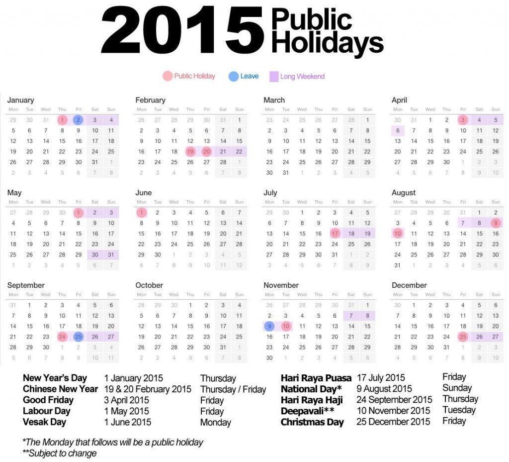 Holidays Type Calendar 2015 wallpaper&Desktop Background