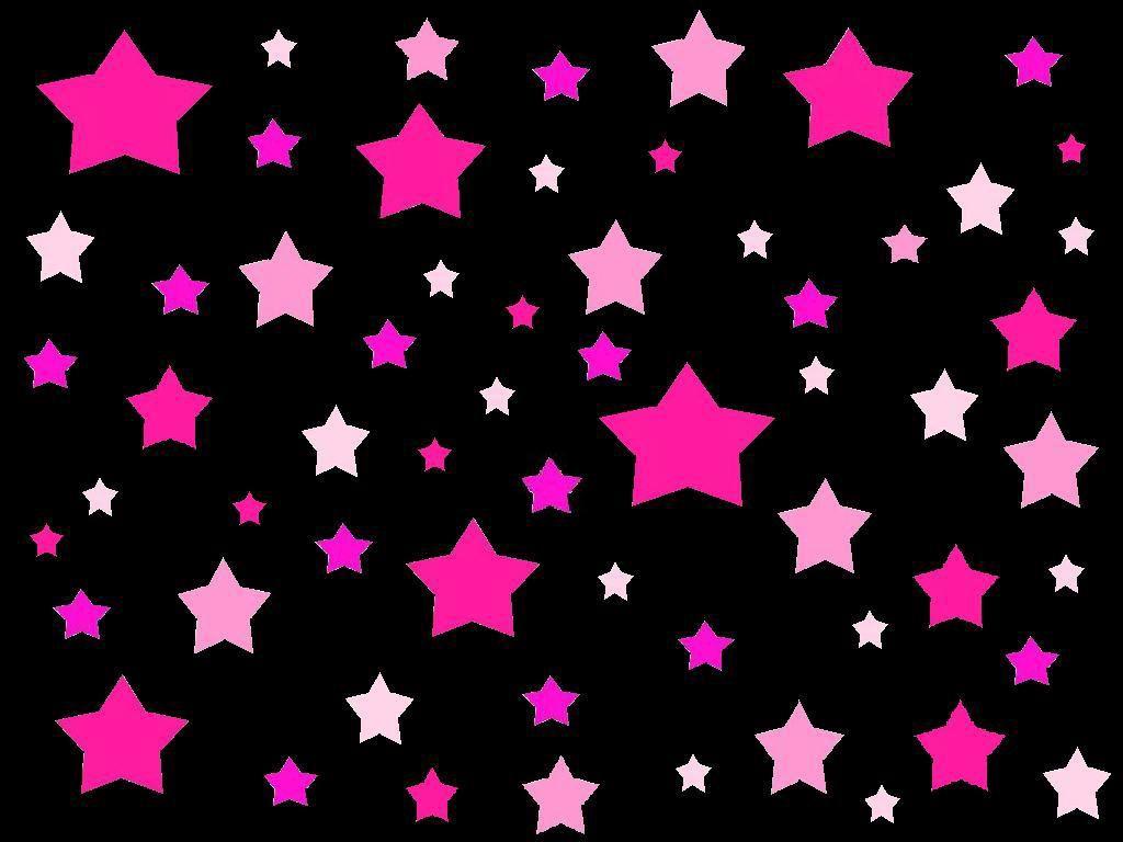 Black And Pink Star Background Image & Picture