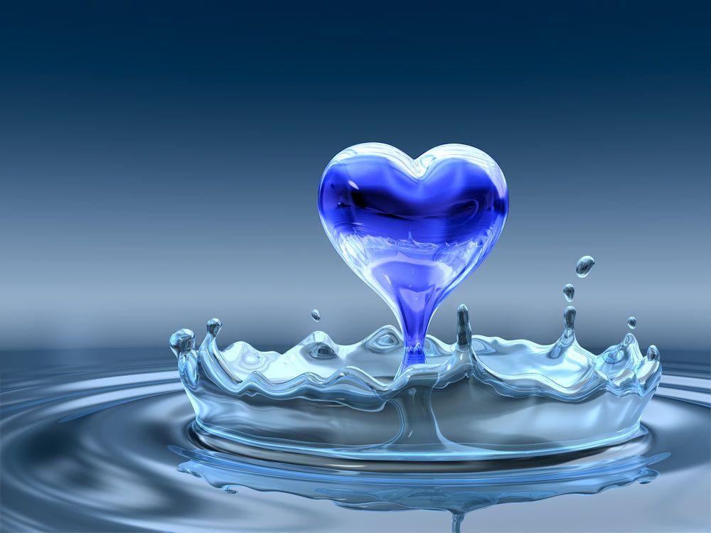 Water Blue Heart