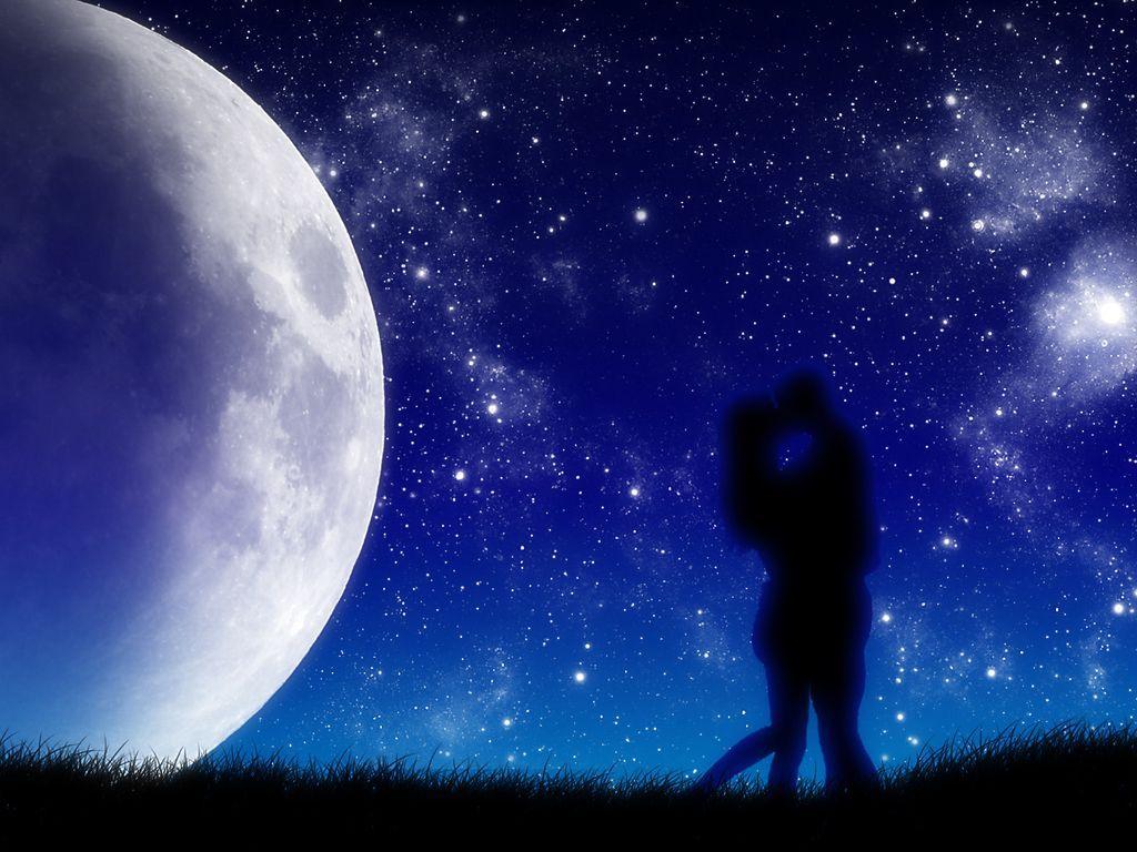 Download Moonlight Romance Galaxy Wallpaper 1024x768. Full HD