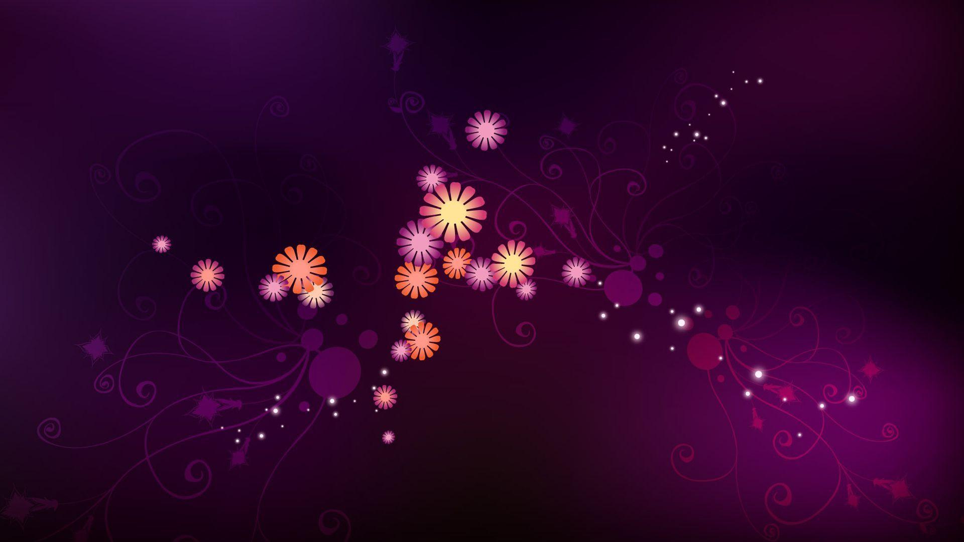 Wallpaper For > Purple Flower Background For Desktop