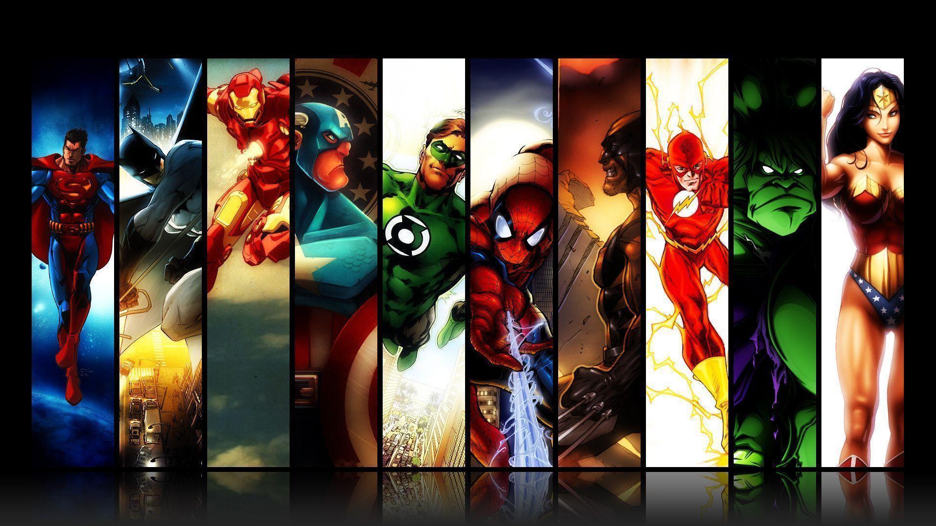 image For > Marvel Superhero Background