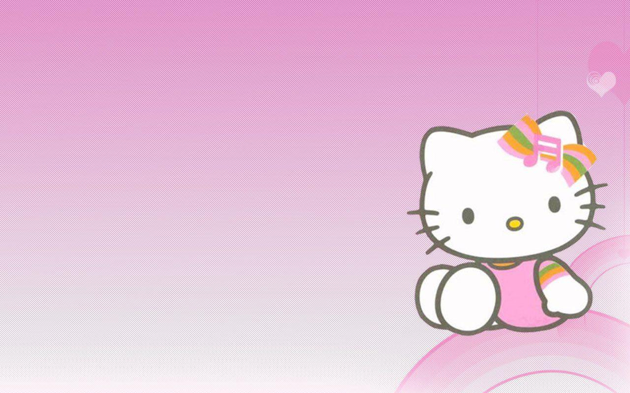 Download Hello Kitty Fondo Rosado Pink Wallpaper 1280x800. Full