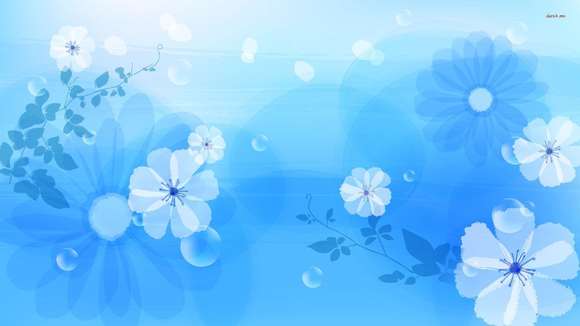 Light Blue Flower Photo Wallpaper HD